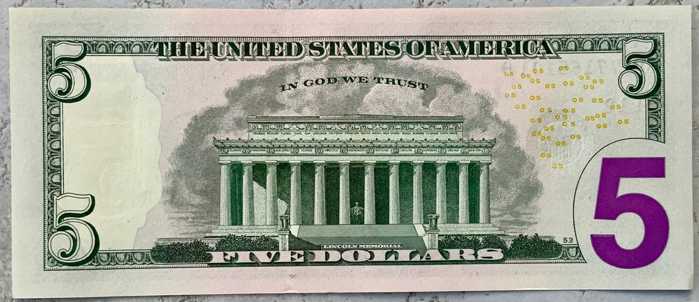 美国. - 20 x 5 Dollars - 2021  (没有保留价) #2.1