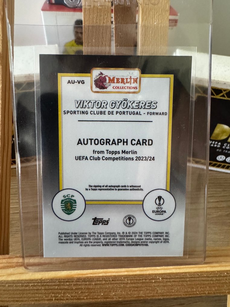 2023/24 Topps Merlin UCC Viktor Gyökeres #AU-VG Autograph ROOKIE - 1 Card - 八成新 (NM) #1.0