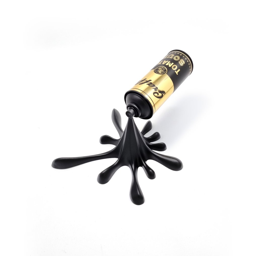 2FAST - Black/Gold Graffiti Soup Splash Can Sculpture #2.1