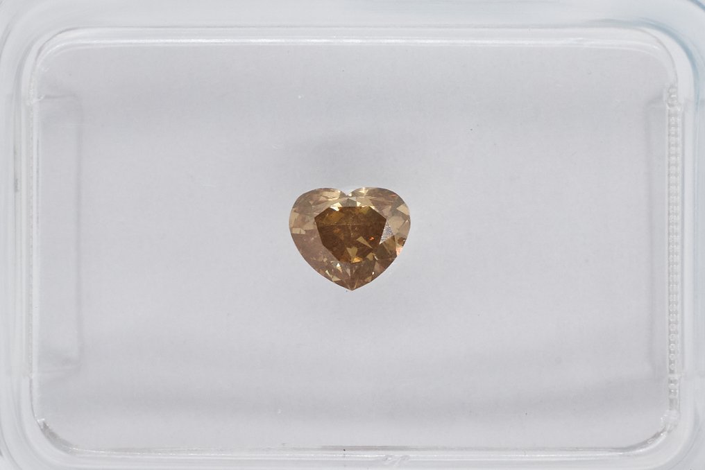 沒有保留價 - 1 pcs 鑽石 (天然彩色) - 0.30 ct - 心形 - Fancy 淡褐色 黃色 - I1 - 國際寶石學院(International Gemological Institute (IGI)) #2.1