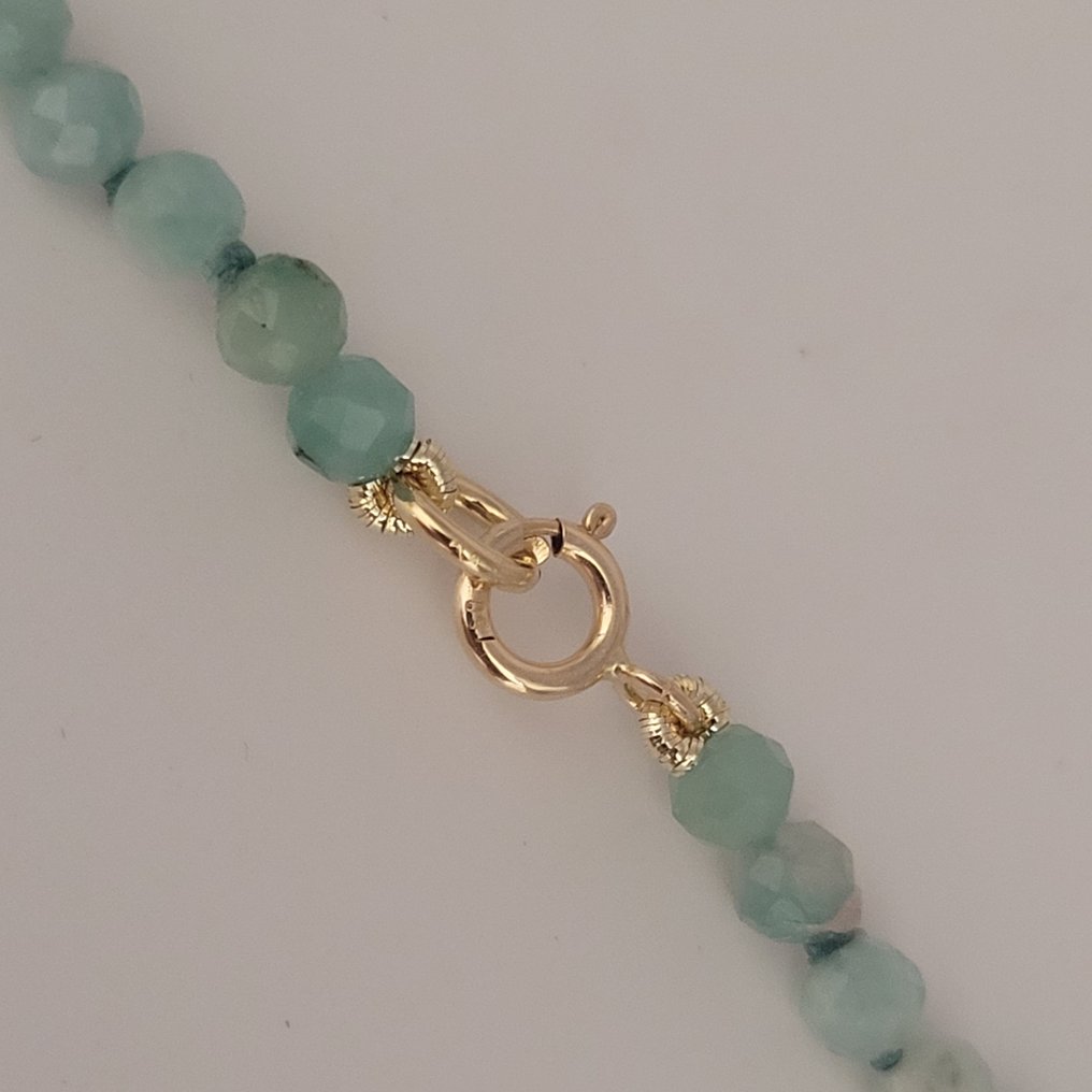 χωρίς τιμή ασφαλείας - Κολιέ - 18 καράτια Κίτρινο χρυσό Μαργαριτάρι - Διαμάντι - Σμαράγδια #2.1