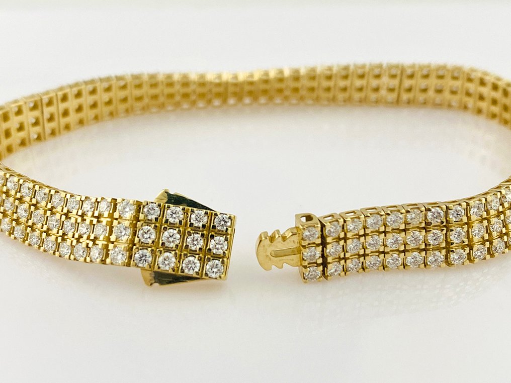 Karkötő - 14 kt. Sárga arany -  5.01ct. tw. Gyémánt (Laboratóriumban előállított) #2.1