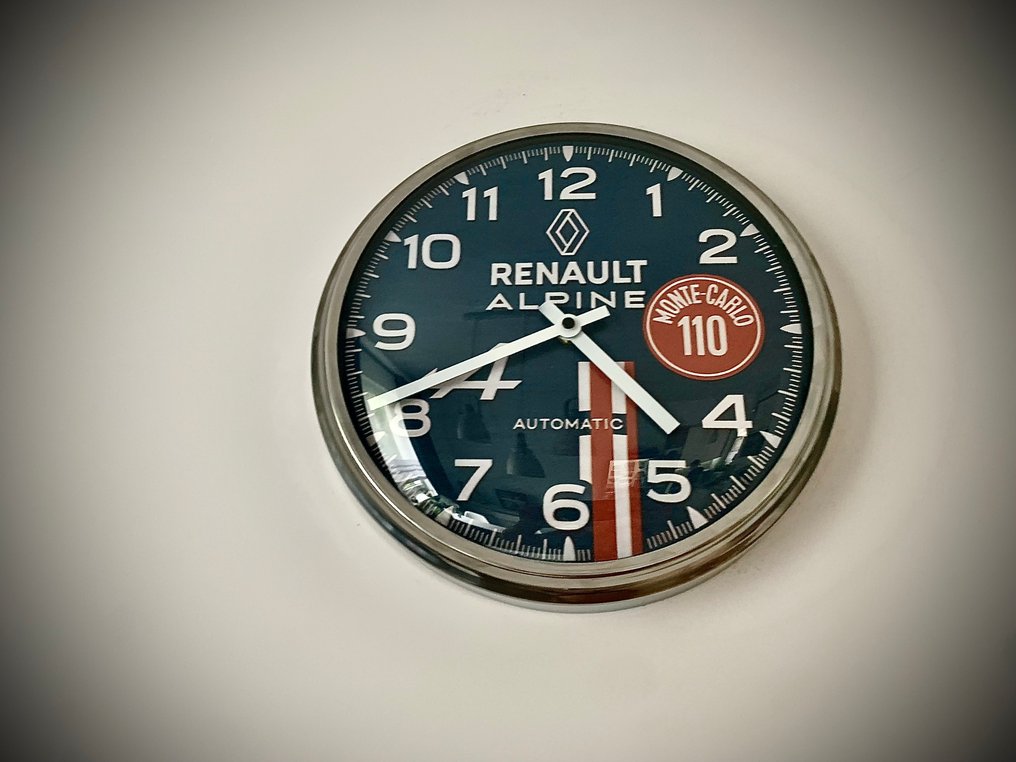 Ρενό Alpine 110 Monte Carlo 4/50 Περιορισμένης έκδοσης ρολόι τοίχου αγώνων - Vintage Μέταλλο, Γυαλί, Πλαστικό - 2010-2020 - Ρενουά τοίχου ρολόι #3.2
