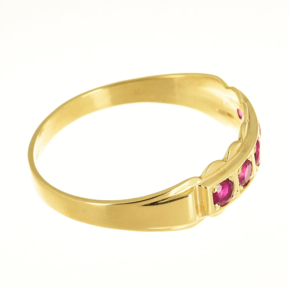 戒指 - 14 克拉 黃金 紅寶石 #2.1