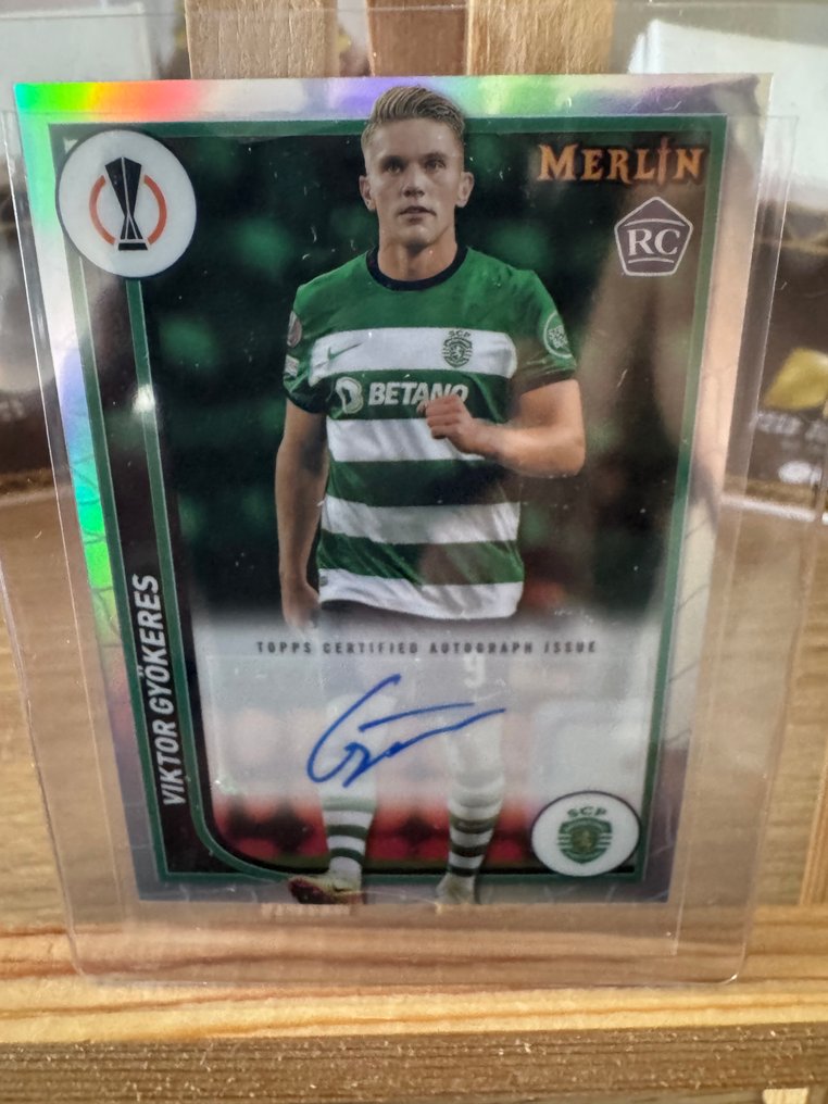 2023/24 Topps Merlin UCC Viktor Gyökeres #AU-VG Autograph ROOKIE - 1 Card - 八成新 (NM) #4.3