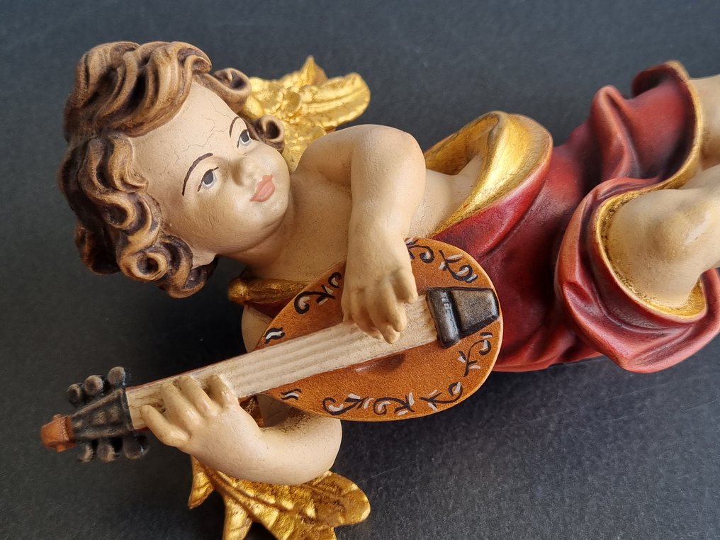 Statuette - Südtirol Engel Putte ca. 19 cm - Træ #2.1