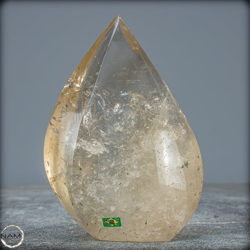 罕见天然透明烟色石英水晶 火焰- 447.81 g #2.1