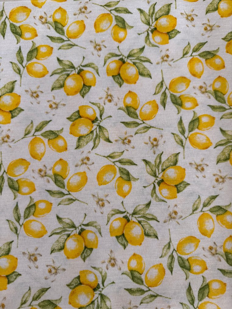 Amalfi-part stílusú szövet limonikkal és narancsvirágokkal. - Textil - 2.48 m - 2.8 m #1.0