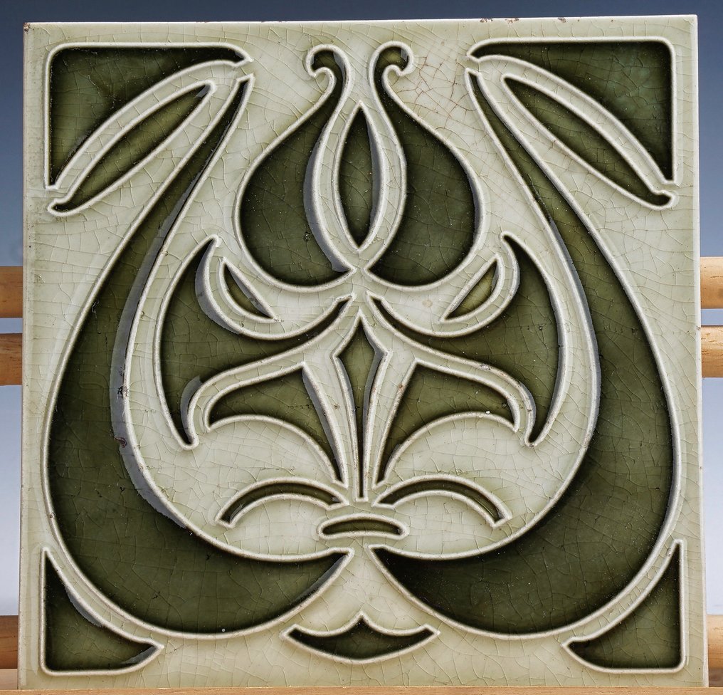 新艺术风格 瓦 (4) - 花的 - 新艺术风格 - 1900-1910 - 瓷砖集合  #2.1