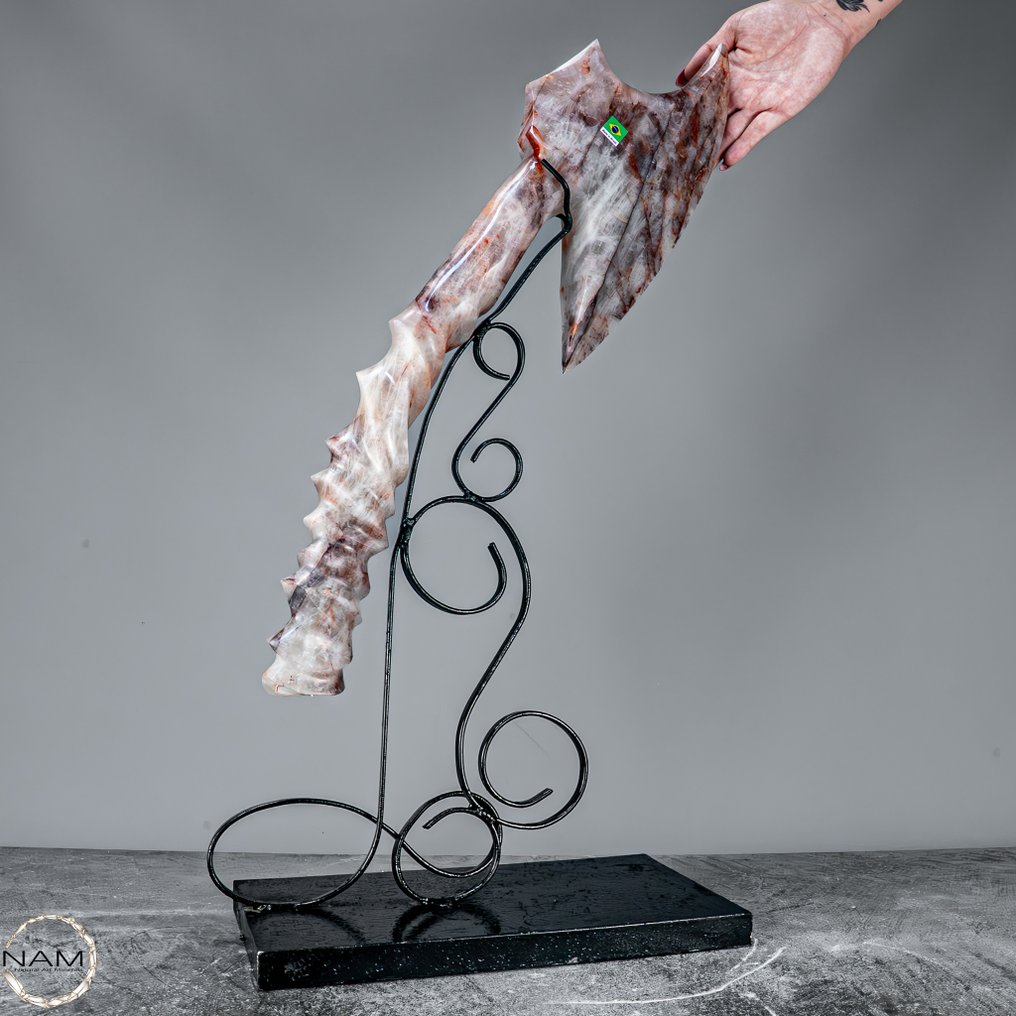 天然血石石英斧由一块雕刻而成 工艺杰作，巴西- 4695.39 g #2.1