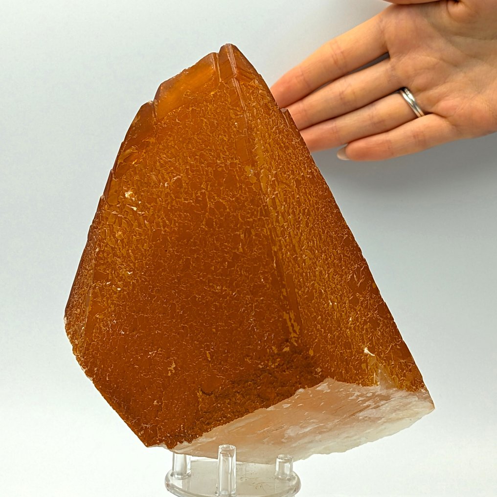 Enorme CALCITE ARANCIONE "SCHELETRATA", Cina Cristallo - Altezza: 162 mm - Larghezza: 108 mm- 1490 g #1.0