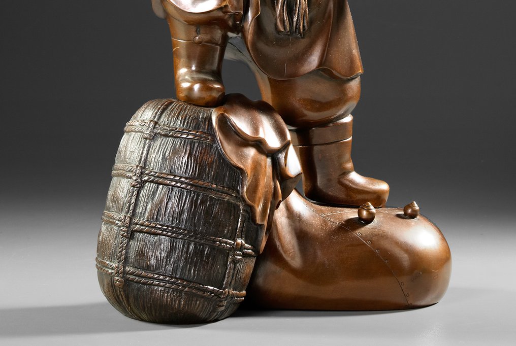 Okimono 置物 大黒天 - 铜绿青铜 - 'Eizan' 栄山 - 日本 - 大正时期/昭和早期（20世纪初） #3.2