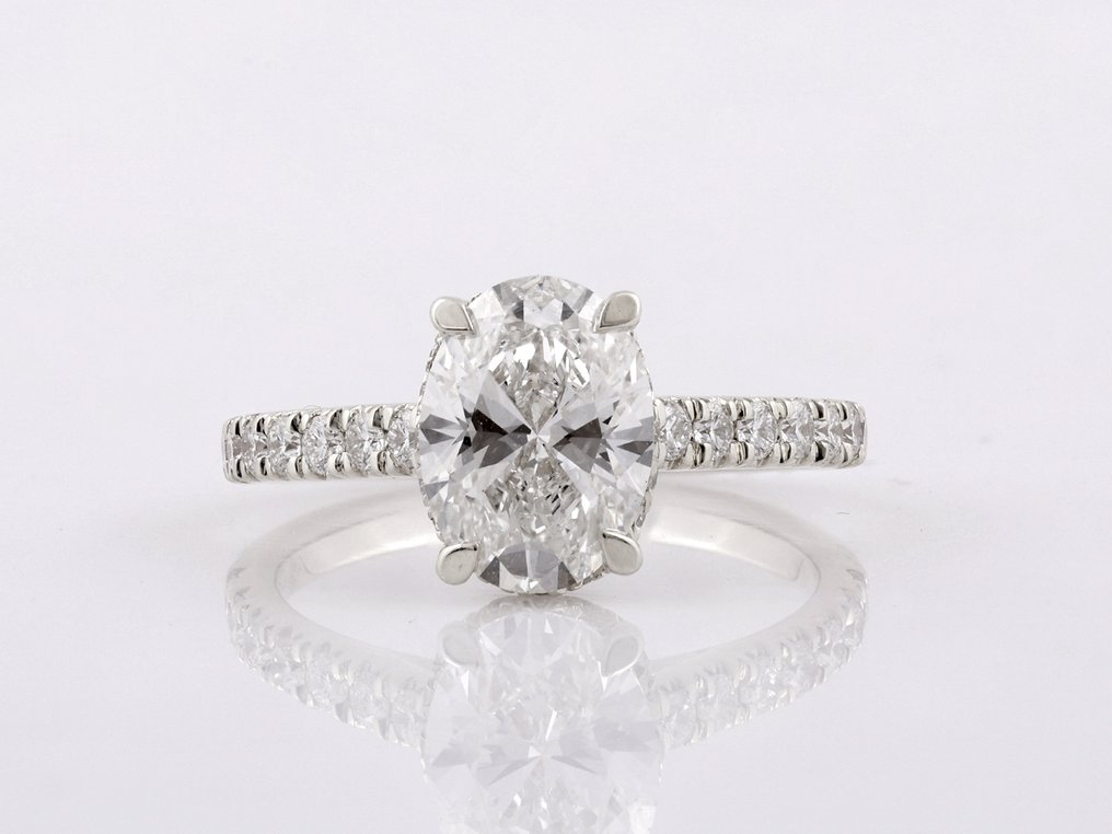 Δαχτυλίδι - 14 καράτια Λευκός χρυσός -  2.54ct. tw. Διαμάντι (Εργαστηριακής καλλιέργειας) - Διαμάντι #2.1