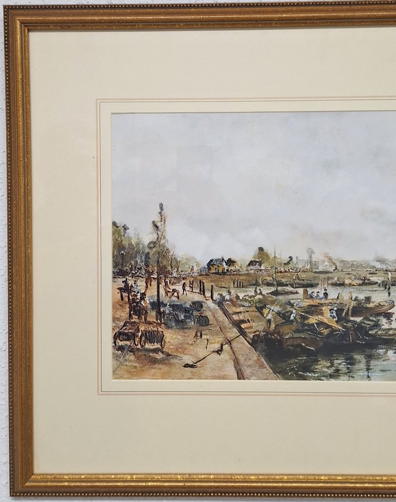 Johan Hendrik van Mastenbroek (1875-1945) - In-/Uitgang Leuvehaven Rotterdam met in de verte de Boogbruggen #3.2