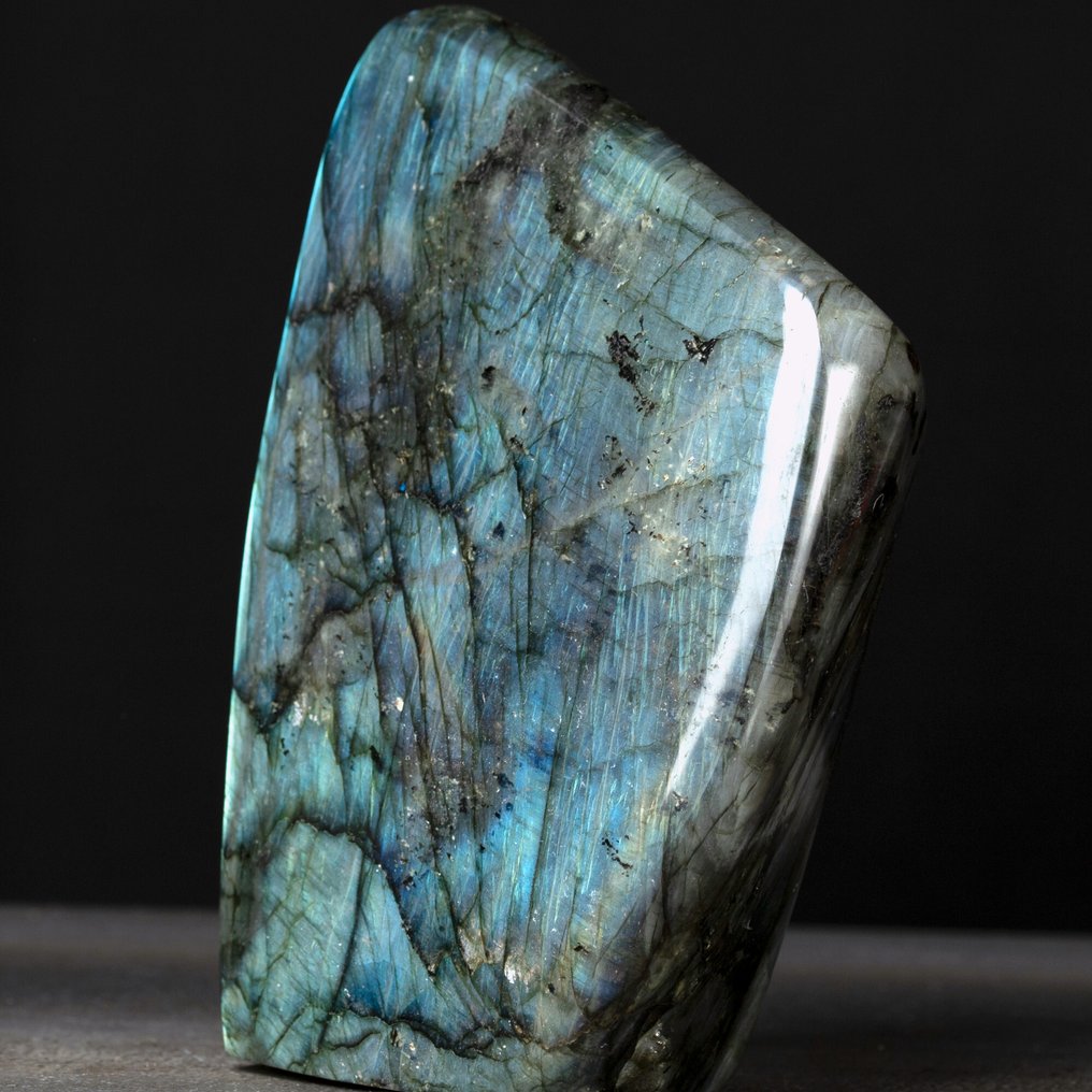 Top Quality Labradorite Free Form - Golden/Blue Light - Altezza: 180 mm - Larghezza: 130 mm- 2413 g #4.3