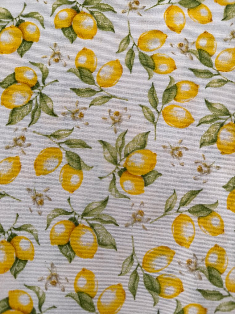 Amalfi-part stílusú szövet limonikkal és narancsvirágokkal. - Textil - 2.48 m - 2.8 m #1.0