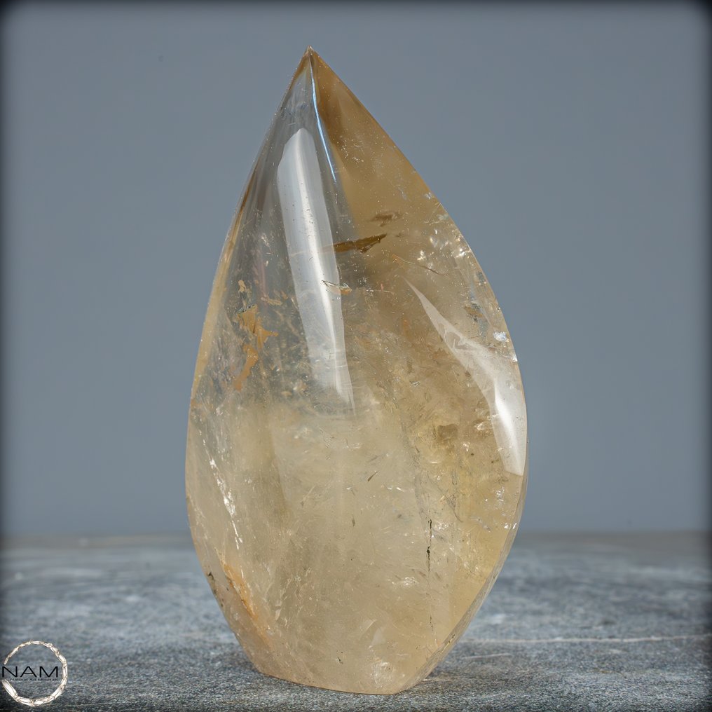 罕见天然透明烟色石英水晶 火焰- 447.81 g #1.0