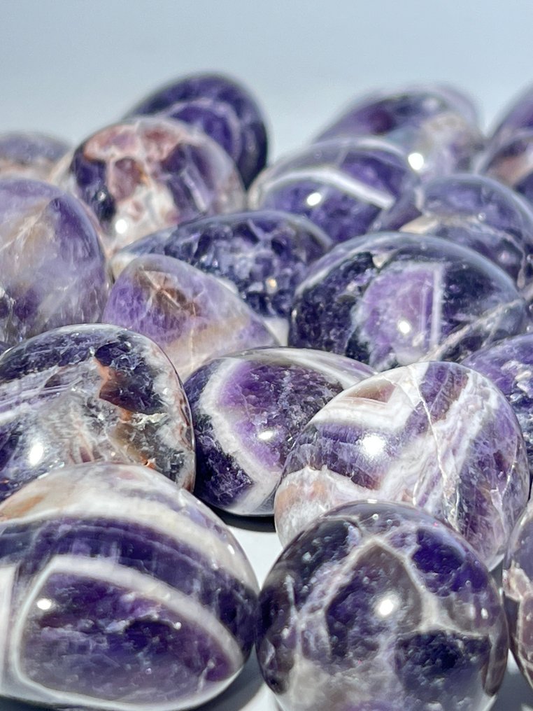 无底价 紫水晶打磨石 B级 35–38 件（25–40 毫米）- 1000 g - (1) #2.1