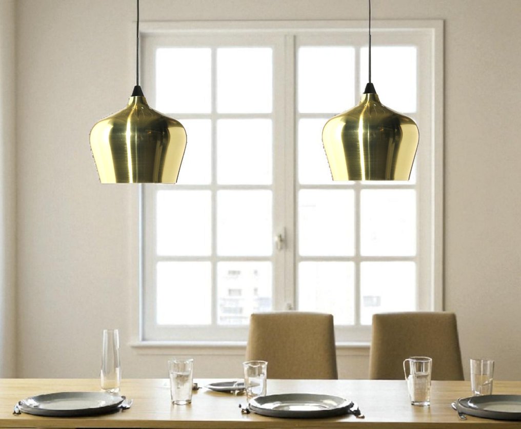 Frandsen - Toni Rie - Lampada a sospensione (2) - Cohen Ø25 - Ottone - Metallo - 2 pezzi #1.0