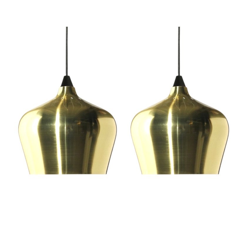 Frandsen - Toni Rie - Lampada a sospensione (2) - Cohen Ø25 - Ottone - Metallo - 2 pezzi #1.0