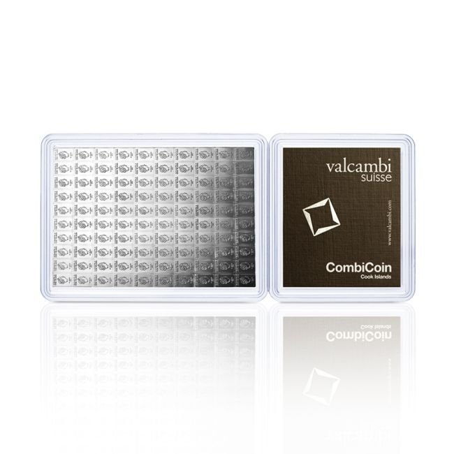 100 grammi - Argento .999 - 100 x 1g $0.10 Cook Islands Valcambi Suisse 999 Fine Silver CombiCoin #2.1