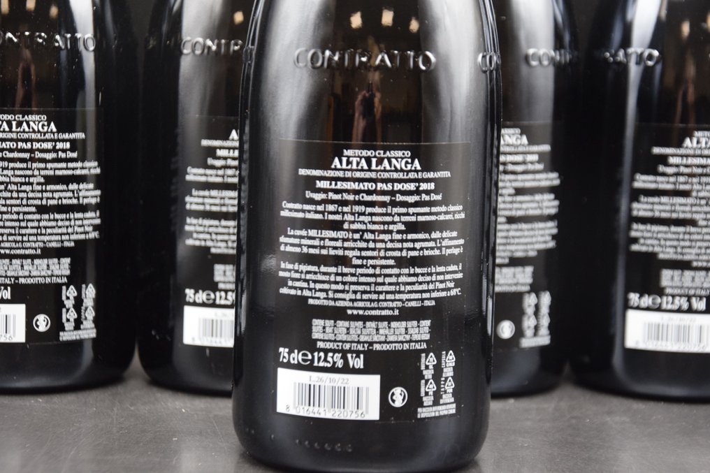 2018 Contratto - Alta Langa Zéro Dosage, Blanc de Noirs - 6 Flasker (0,75 L) #3.2