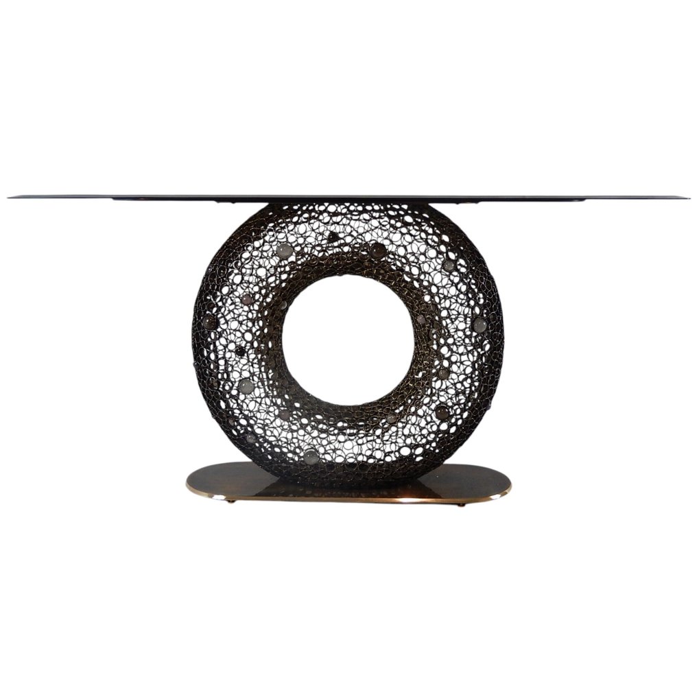 Kamed - Κονσόλα - ντόνατς - Γυαλί, Μπρούντζος, Χάλυβας, Χαλαζίας - Console Donut #1.0