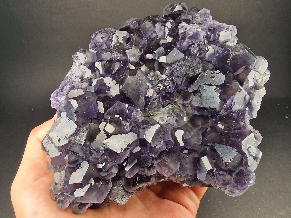 Fluorite Tanzanite, Top and big - Height: 185 mm - Width: 130 mm- 1390 g - (1) #3.2