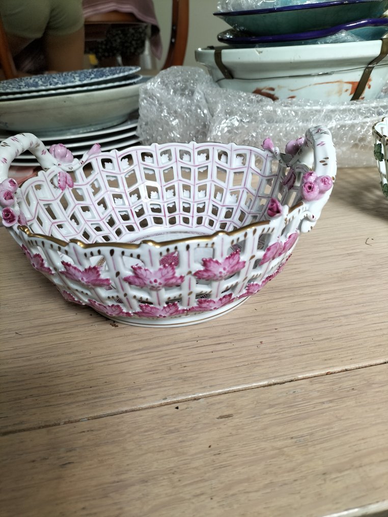 Herend - herend - Platter - bread basket - Biscuit porcelain - Bread basket #1.0