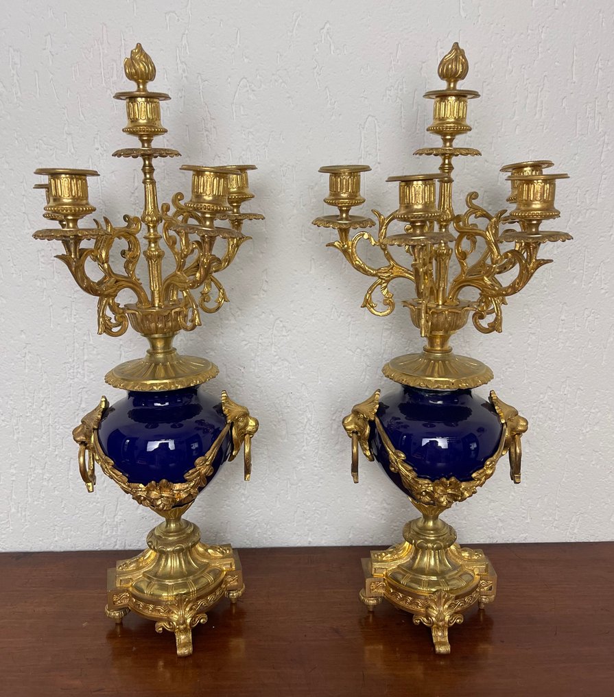 Soporte para velas (2) - Bronce dorado, Sevrès #4.3