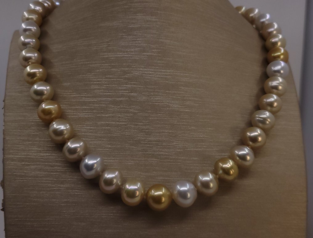 頸鏈 PSL 认证澳大利亚南海珍珠 - 10.0x12.0mm, 銀 #3.2