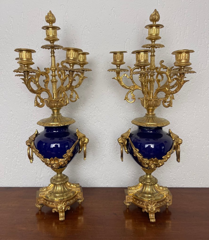 Soporte para velas (2) - Bronce dorado, Sevrès #3.2