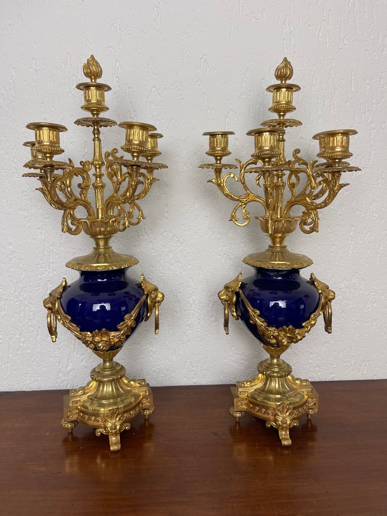 Soporte para velas (2) - Bronce dorado, Sevrès #2.1