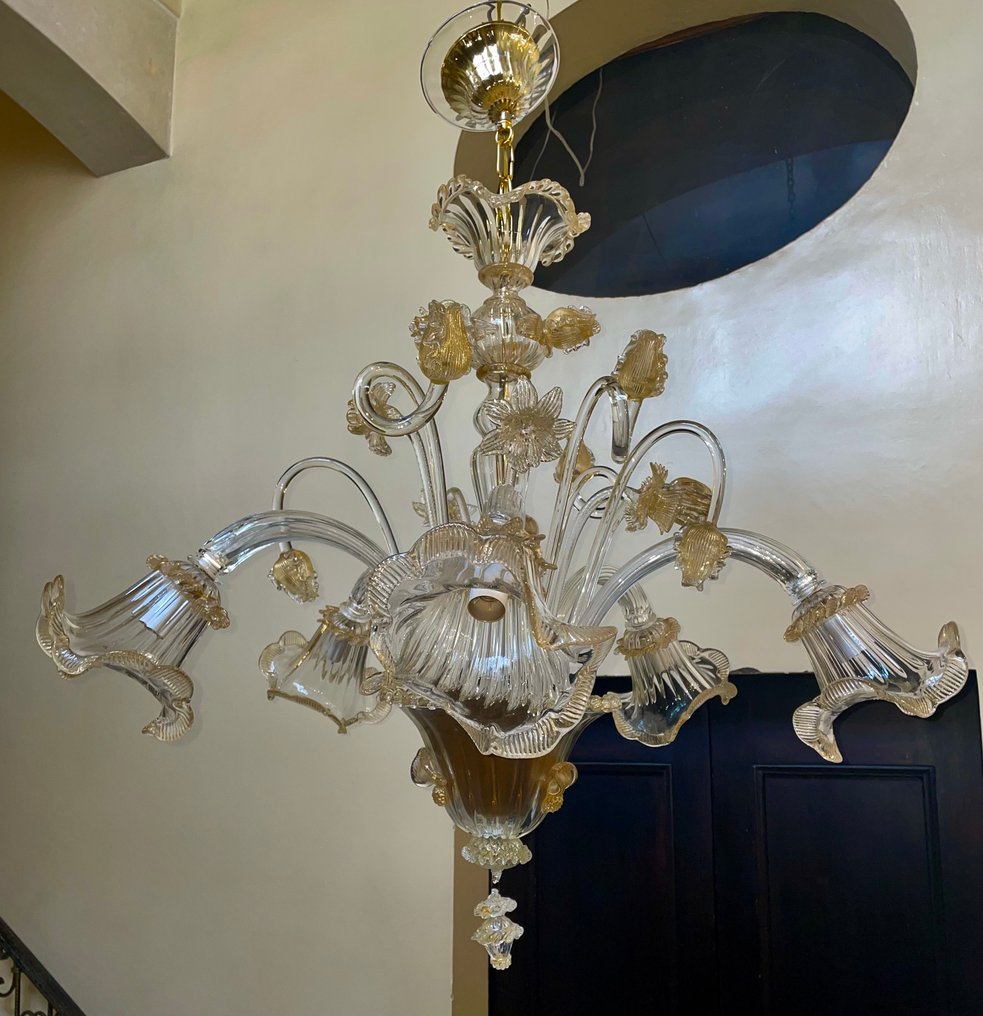 Πολυέλαιος - Γυαλί Murano - Πολυέλαιος με πέντε φώτα #1.0