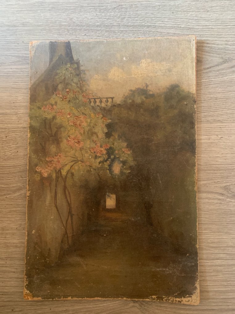 Enrico Nardi (1864-1947) - Giardino con pergolato #1.0