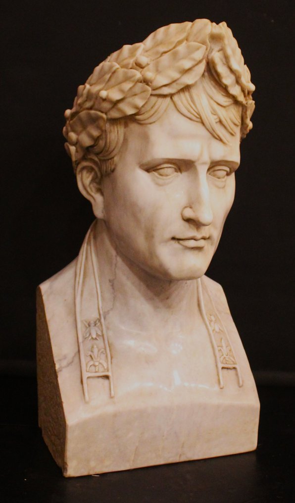 Γλυπτό, Busto di Napoleone in marmo di Carrara - 62 cm - Μάρμαρο #4.3