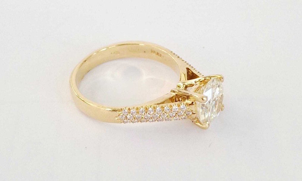 訂婚戒指 - 18 克拉 黃金 -  1.42ct. tw. 鉆石 (天然) - 鉆石 #3.2