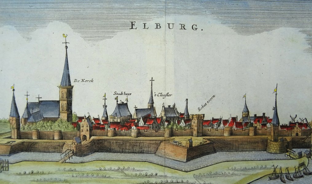 Ολλανδία - Hattem, Elburg, Gelderland, IJsselmeer; N. Van Geelkercken / A. van Slichtenhorst - Hattum - Elburg - 1651-1660 #4.3