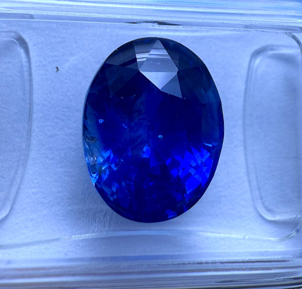 1 pcs Safir - 5.72 ct - IGI (Institutul gemologic internațional) - Deep Blue #1.0