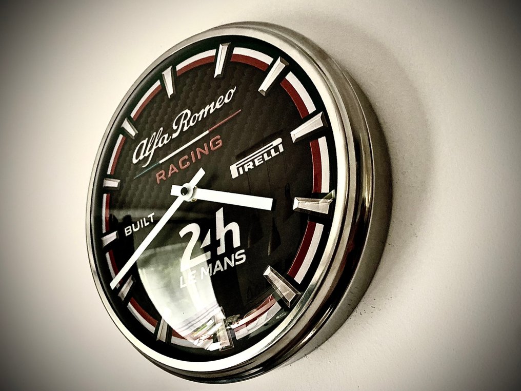 Alfa Romeo Racing – 24小时勒芒纪念墙钟 -  老式 金属, 玻璃, 塑料 - 2010-2020年 - ALFA ROMEO -挂钟 #4.3