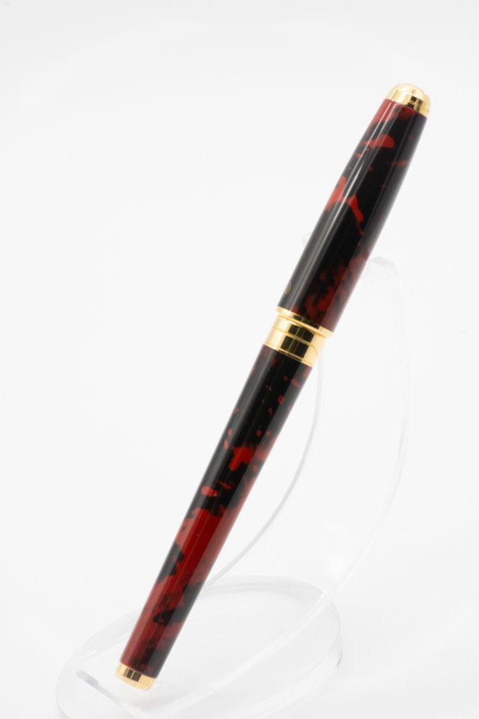 S.T. Dupont - Olympio – Black & Red Chinese Lacquer – *With box & Documents* - 自來水筆 #4.3