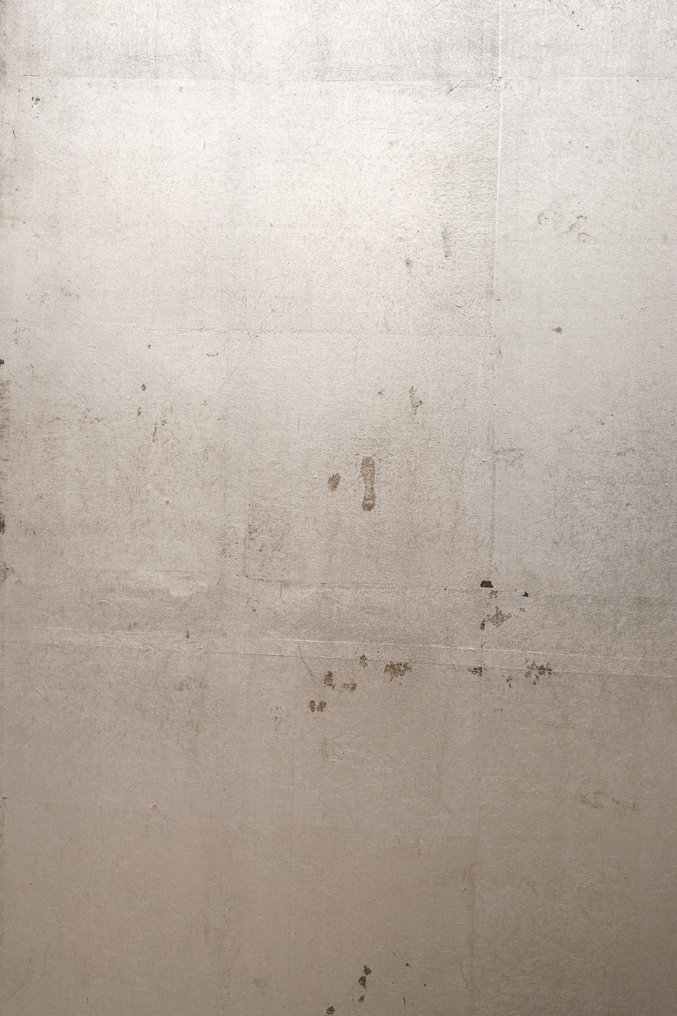 Byôbu (schermo pieghevole) - Seta, Foglia argento, Lacca - Giappone - Periodo Taishō (1912-1926) #2.1