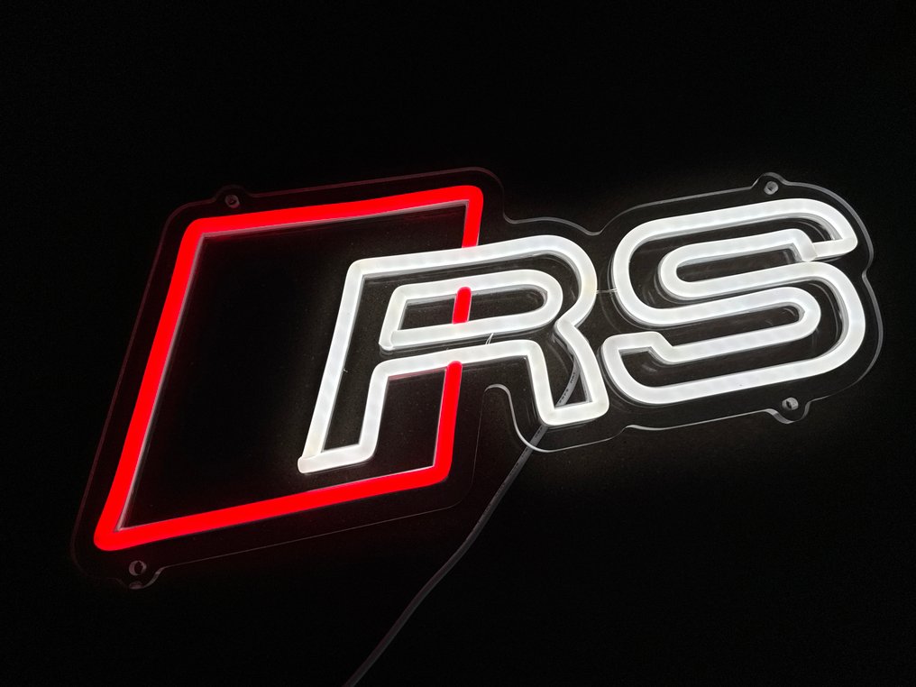 Sign - Audi - NO RESERVE * Audi RS Neon Illuminated Lighted Sign Lightbox #2.1