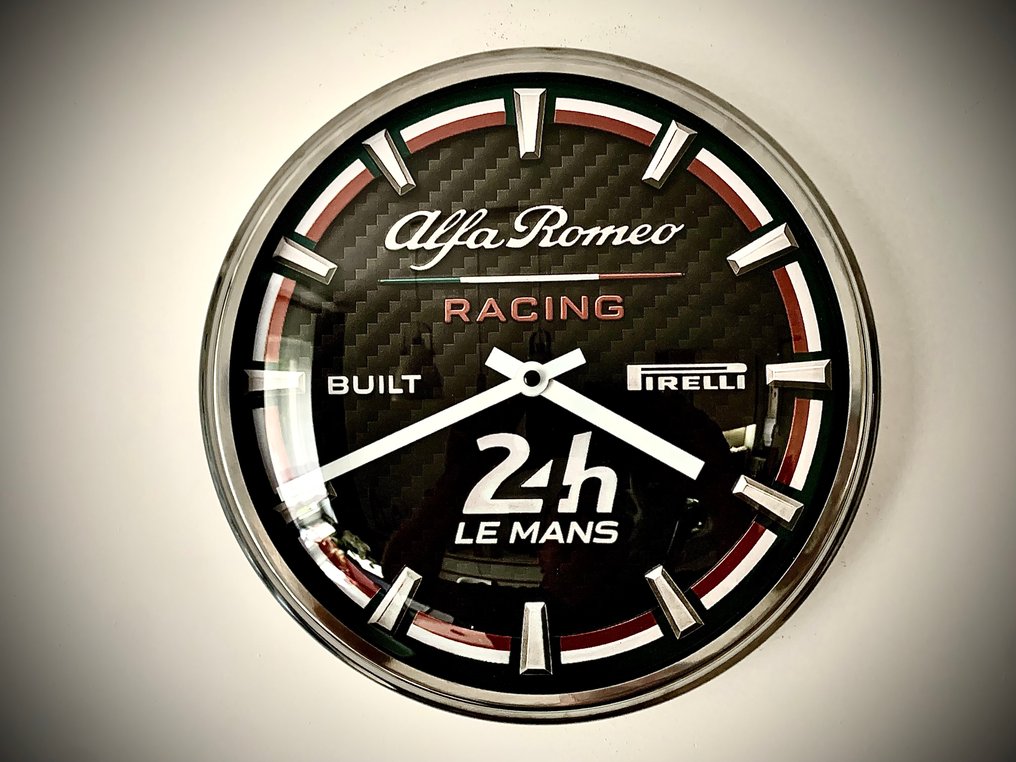 Alfa Romeo Racing – 24小时勒芒纪念墙钟 -  老式 金属, 玻璃, 塑料 - 2010-2020年 - ALFA ROMEO -挂钟 #1.0