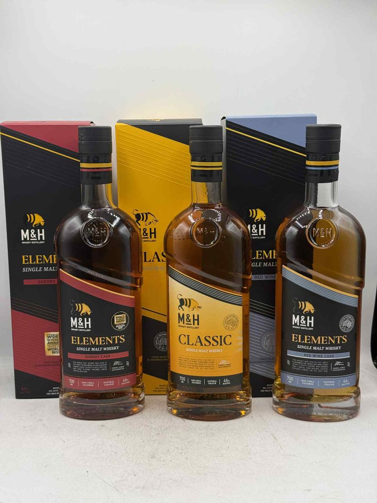 M&H - Classic + Elements: Sherry & Red Wine Cask  - 700 ml - 3 botellas  #1.0