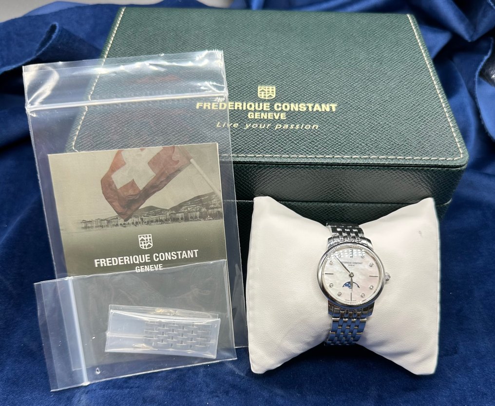 Frédérique Constant - Slimline Moonphase - Ei pohjahintaa - Model 206MPWD1S6B - Naiset - 2010-2020  #4.3