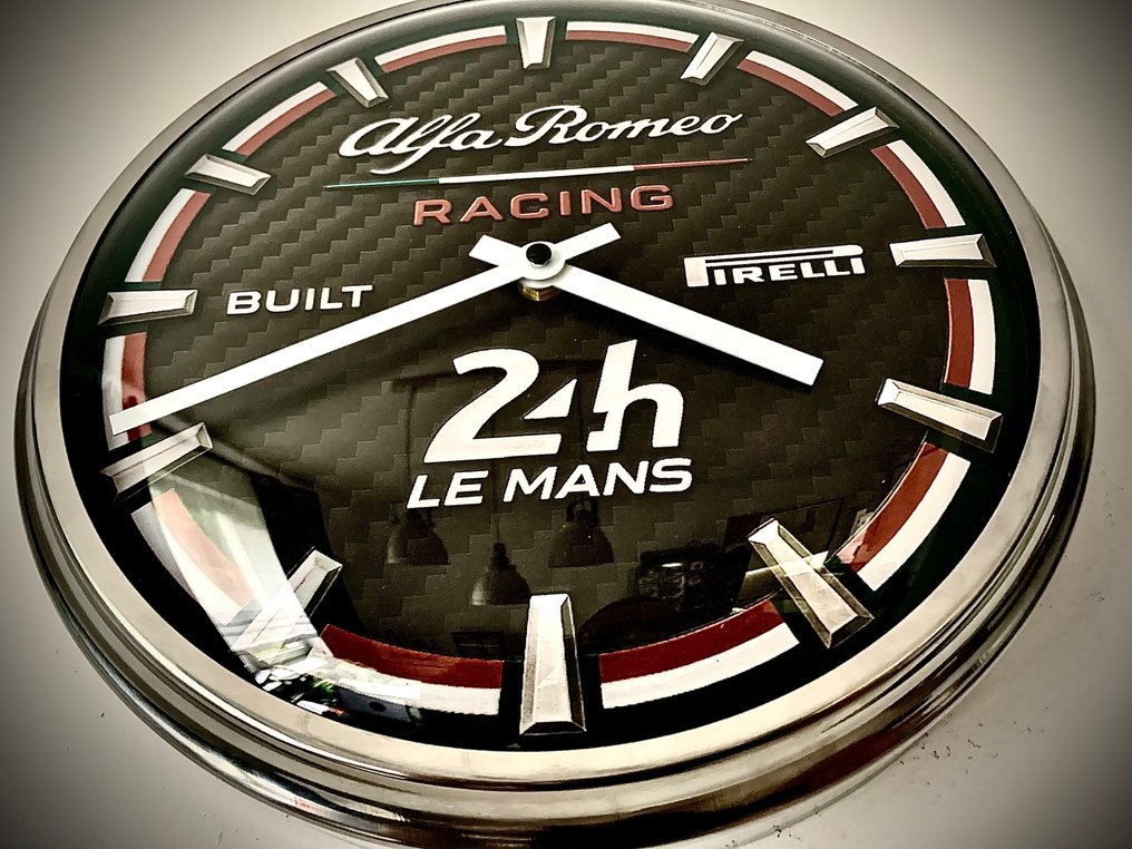Alfa Romeo Racing – 24小时勒芒纪念墙钟 -  老式 金属, 玻璃, 塑料 - 2010-2020年 - ALFA ROMEO -挂钟 #2.1