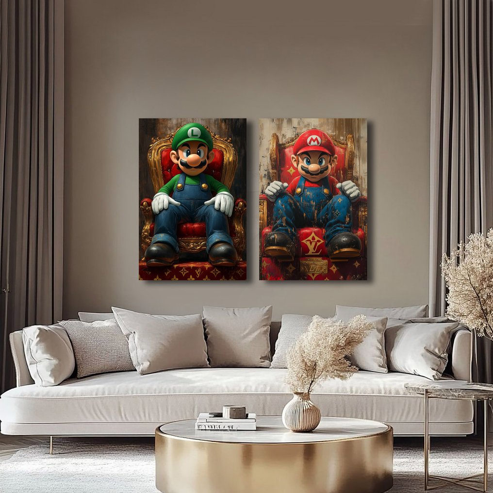 Canvas Fit - Alberto Ricardo - Los Reyes del Reino Pixelado: Mario y Luigi ” #1.0