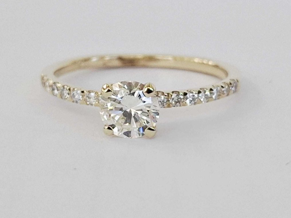 Δαχτυλίδι αρραβώνων - 14 καράτια Κίτρινο χρυσό - 0.77ct. tw. Διαμάντι (Φυσικό) - Διαμάντι #4.3