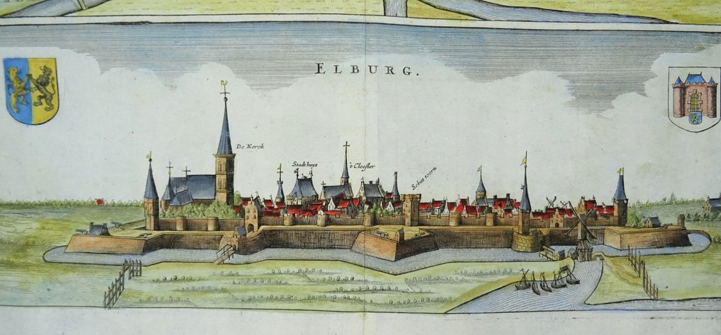 Ολλανδία - Hattem, Elburg, Gelderland, IJsselmeer; N. Van Geelkercken / A. van Slichtenhorst - Hattum - Elburg - 1651-1660 #3.2